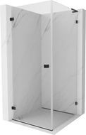 Mexen Lunar-B L cabine de douche pivotante gauche 100 x 100 cm, transparente, noire - 832L-100-100-70-00-L