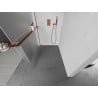 Mexen Kioto+ paroi de douche avec étagère Walk-in 120 x 200 cm, givrée, or rose - 800-120-121-60-30
