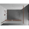 Mexen Kioto+ paroi de douche avec étagère Walk-in 120 x 200 cm, givrée, or rose - 800-120-121-60-30
