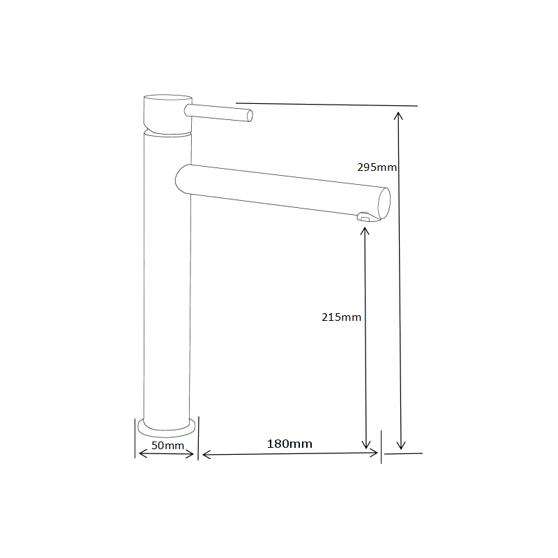 Mexen Elba robinet de lavabo haut, or rose - 74110-60