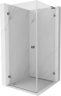 Mexen Lunar-B L cabine de douche battante gauche 100 x 100 cm, transparent, métal canon - 832L-100-100-95-00-L
