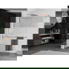 Mexen Kioto+ paroi de douche avec étagère Walk-in 70 x 200 cm, transparent/givré, or rose - 800-070-121-60-35