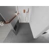 Mexen Kioto+ paroi de douche avec étagère Walk-in 100 x 200 cm, transparent/sablé, or rose - 800-100-121-60-35