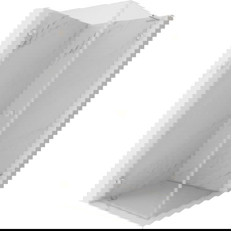 Mexen Lunar-B L cabine de douche rabattable gauche 100 x 100 cm, transparent, nickel brossé- 832L-100-100-97-00-L
