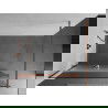 Mexen Kioto+ paroi de douche avec étagère Walk-in 120 x 200 cm, transparent/verre dépoli, or rose - 800-120-121-60-35
