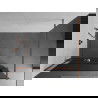 Mexen Kioto+ paroi de douche avec étagère Walk-in 70 x 200 cm, graphite, or rose - 800-070-121-60-40