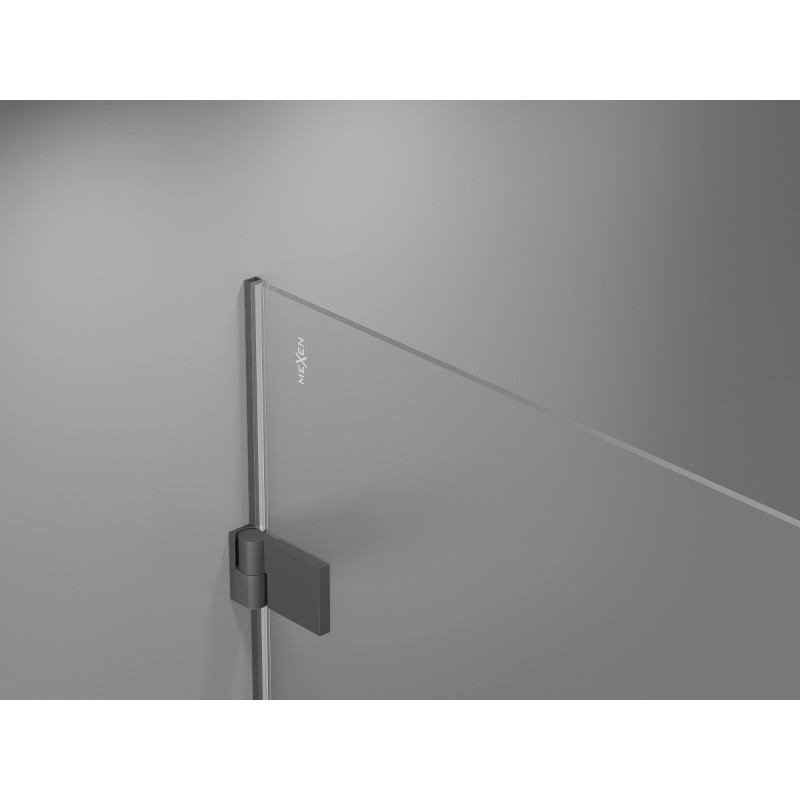 Mexen Lunar-B cabine de douche avec porte battante droite 100 x 90 cm, transparent, métal canon - 832-100-090-95-00-P