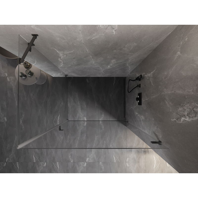 Mexen Lunar-B cabine de douche pivotante droite 100 x 90 cm, transparent, gun metal - 832-100-090-95-00-P