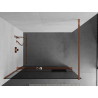Mexen Kioto+ cloison de douche avec étagère Walk-in 100 x 200 cm, graphite, or rose - 800-100-121-60-40