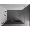 Mexen Kioto+ paroi de douche avec étagère Walk-in 110 x 200 cm, graphite, or rose - 800-110-121-60-40