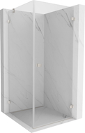 Mexen Lunar-B cabine de douche pivotante droite 80 x 80 cm, transparent, nickel brossé - 832-080-080-97-00-P