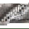 Cabine de douche battante Mexen Lunar-B droite 80 x 80 cm, transparent, nickel brossé - 832-080-080-97-00-P