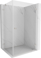 Mexen Lunar-B cabine de douche pivotante droite 100 x 80 cm, transparent, nickel brossé - 832-100-080-97-00-P