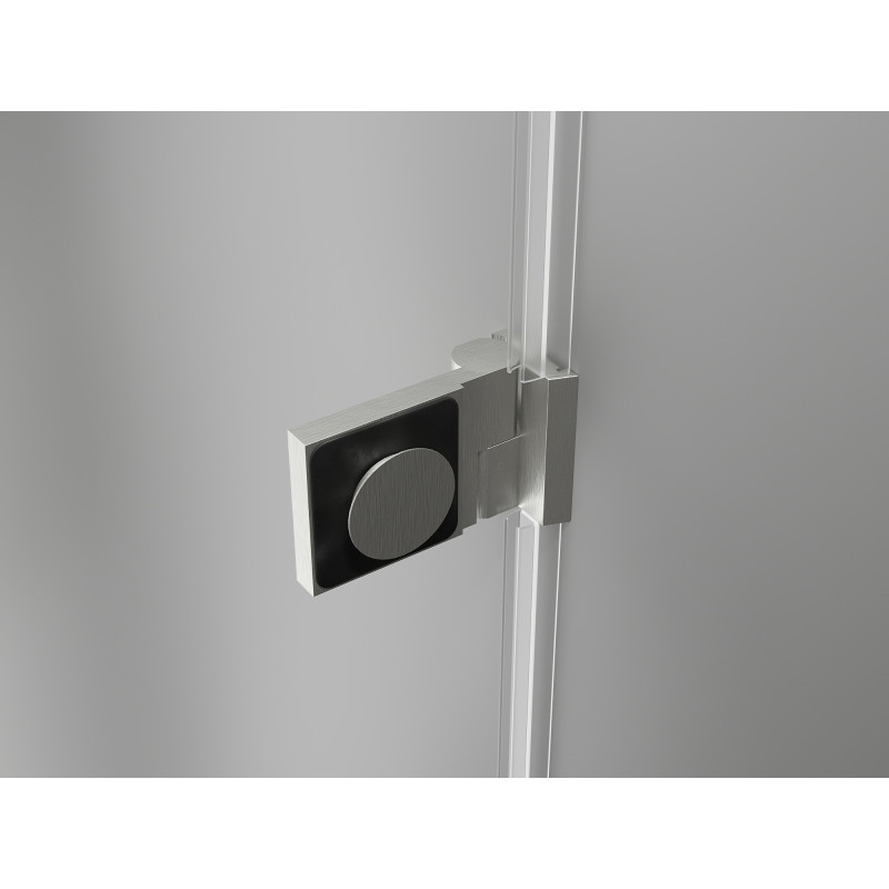 Mexen Lunar-B cabine de douche pivotante droite 90 x 90 cm, transparent, nickel brossé - 832-090-090-97-00-P