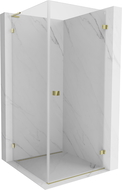 Mexen Lunar-B L cabine de douche battante droite 100 x 100 cm, transparent, or - 832L-100-100-50-00-P