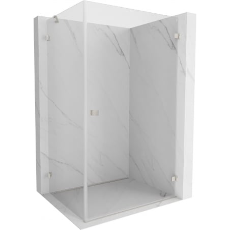 Mexen Lunar-B cabine de douche battante droite 100 x 90 cm, transparent, nickel brossé - 832-100-090-97-00-P