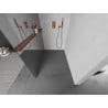 Mexen Kioto+ cloison de douche avec étagère Walk-in 100 x 200 cm, miroir, or rose - 800-100-121-60-50