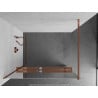 Mexen Kioto+ cloison de douche avec étagère Walk-in 100 x 200 cm, miroir, or rose - 800-100-121-60-50