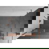 Mexen Kioto+ écran de douche avec étagère Walk-in 100 x 200 cm, miroir, or rose - 800-100-121-60-50