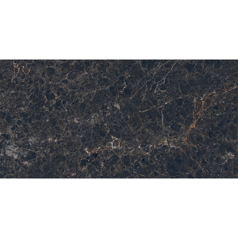 Mexen Slik Emperador Black grès émaillé rectifié G1, carrelage sol-mur 120 x 60 cm, haut brillant - TL207-120-060-01