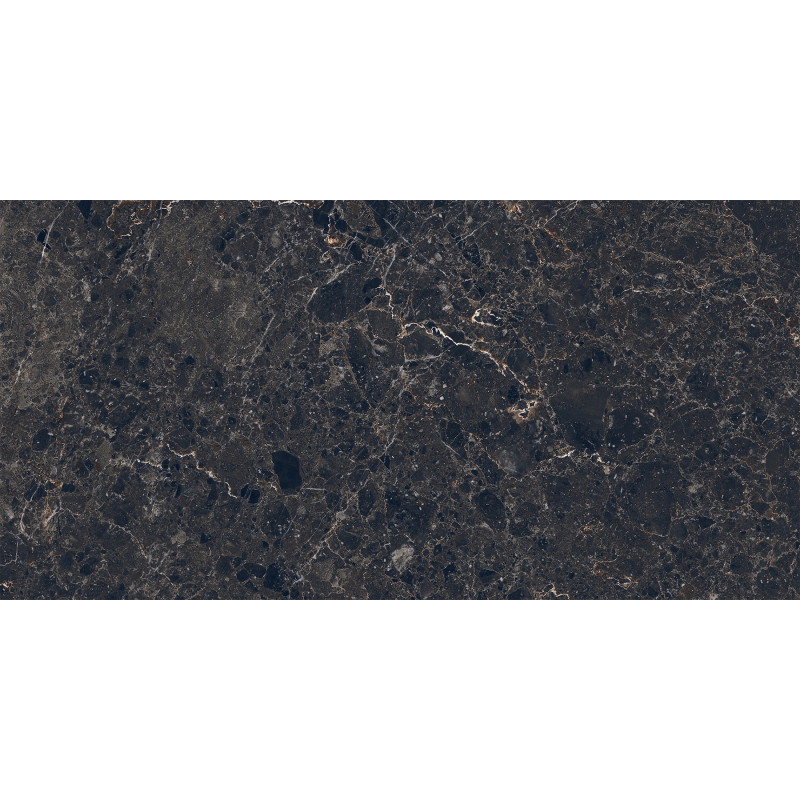 Mexen Slik Emperador Gres noir émaillé rect. G1, carreau sol et mur 120 x 60 cm, haute brillance - TL207-120-060-01