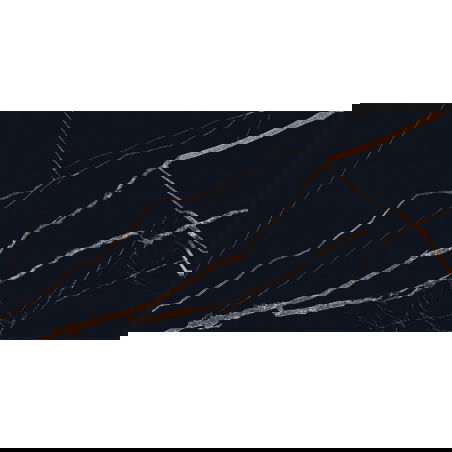 Mexen Fossil Black grès émaillé rectifié G1, carreau sol-mur 120 x 60 cm, haute brillance - TL213-120-060-00
