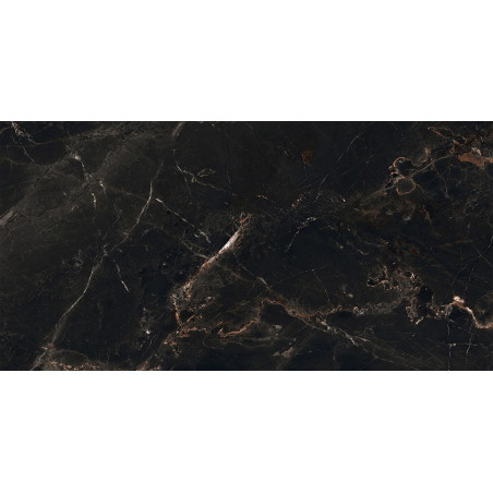 Mexen Marquino Gres noir émaillé rectifié G1, carreau sol-mur 120 x 60 cm, haute brillance - TL214-120-060-00