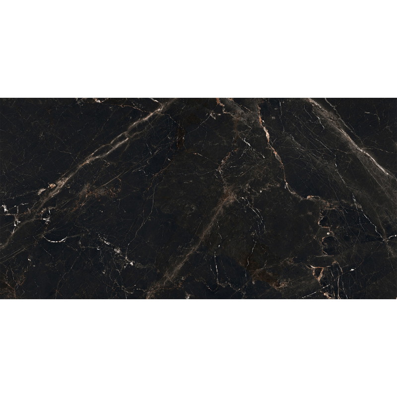Mexen Marquino Gres noir émaillé rectifié G1, carreau sol-mur 120 x 60 cm, haute brillance - TL214-120-060-00