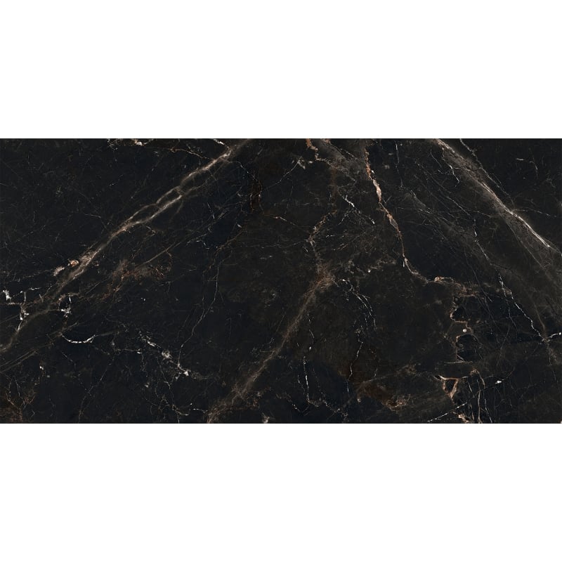 Mexen Marquino Noir grès émaillé rectifié G1, carreau sol-mur 120 x 60 cm, haute brillance - TL214-120-060-00