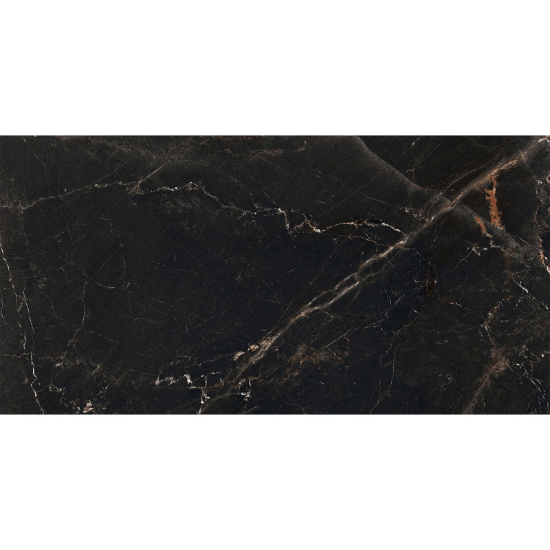 Mexen Marquino Gres noir émaillé rectifié G1, carreau sol-mur 120 x 60 cm, haute brillance - TL214-120-060-00