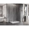 Mexen Lunar-B L cabine de douche à charnière droite 100 x 70 cm, transparent, nickel brossé - 832L-100-070-97-00-P
