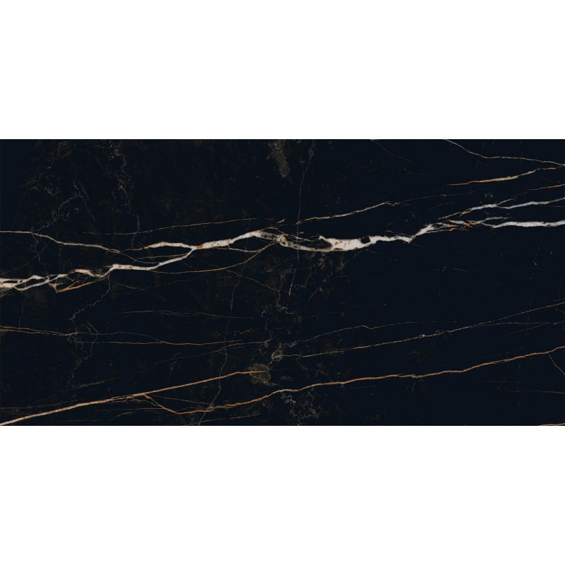 Mexen Flamingo Noir grès émaillé rectifié G1, carreau sol-mur 120 x 60 cm, haute brillance - TL215-120-060-00