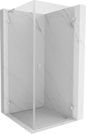 Mexen Lunar-B L cabine de douche pivotante droite 80 x 80 cm, transparent, nickel brossé - 832L-080-080-97-00-P