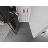 Mexen Kioto+ paroi de douche avec étagère Walk-in 130 x 200 cm, cadre noir, or rose - 800-130-121-60-70