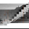 Mexen Kioto+ paroi de douche avec étagère Walk-in 140 x 200 cm, motif noir, or rose - 800-140-121-60-70