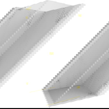 Mexen Lunar-B L cabine de douche avec porte battante droite 100 x 100 cm, transparent, or brossé - 832L-100-100-55-00-P