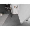 Mexen Kioto+ paroi de douche avec étagère Walk-in 70 x 200 cm, grille noire, or rose - 800-070-121-60-77