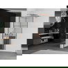 Mexen Kioto+ paroi de douche avec étagère Walk-in 70 x 200 cm, motif noir, or rose - 800-070-121-60-77