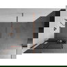 Mexen Kioto+ paroi de douche avec étagère Walk-in 70 x 200 cm, motif noir, or rose - 800-070-121-60-77