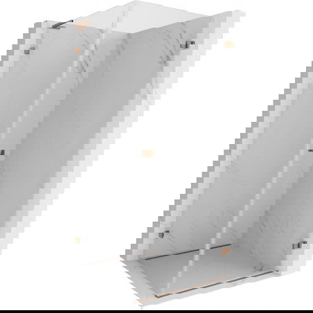 Mexen Lunar-B L cabine de douche battante droite 70 x 70 cm, transparent, or rose - 832L-070-070-60-00-P