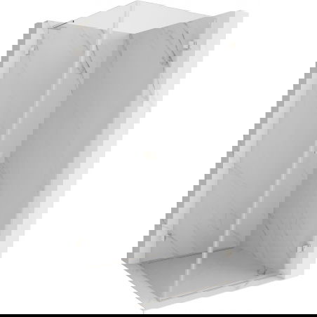 Mexen Lunar-B L cabine de douche pivotante droite 100 x 100 cm, transparent, nickel brossé - 832L-100-100-97-00-P