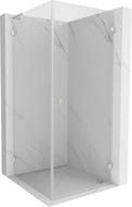 Mexen Lunar-B L cabine de douche pivotante droite 100 x 100 cm, transparent, nickel brossé - 832L-100-100-97-00-P
