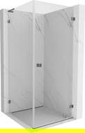 Mexen Lunar-B L cabine de douche pivotante droite 70 x 70 cm, transparent, gun métal - 832L-070-070-95-00-P