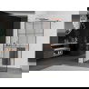 Mexen Kioto+ panneau de douche avec étagère Walk-in 100 x 200 cm, motif noir, or rose - 800-100-121-60-77