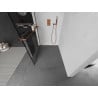Mexen Kioto+ paroi de douche avec étagère Walk-in 110 x 200 cm, grille noire, or rose - 800-110-121-60-77