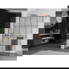 Mexen Kioto+ cloison de douche avec étagère Walk-in 140 x 200 cm, motif noir, or rose - 800-140-121-60-77
