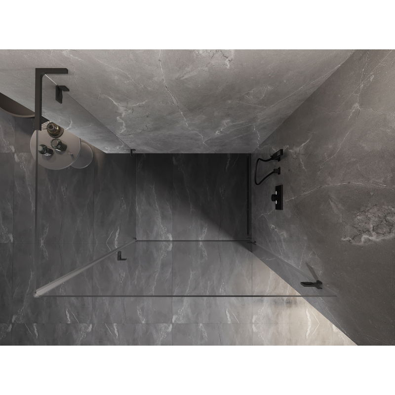 Mexen Lunar-B L cabine de douche pivotante droite 100 x 90 cm, transparent, gun metal - 832L-100-090-95-00-P