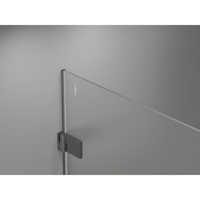 Mexen Lunar-B L cabine de douche pivotante droite 100 x 100 cm, transparent, gun metal - 832L-100-100-95-00-P