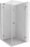 Mexen Lunar-B L cabine de douche battante droite 70 x 70 cm, transparent, cuivre brossé - 832L-070-070-65-00-P