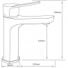 Mexen Lerma robinet de lavabo, Or - 74300-50